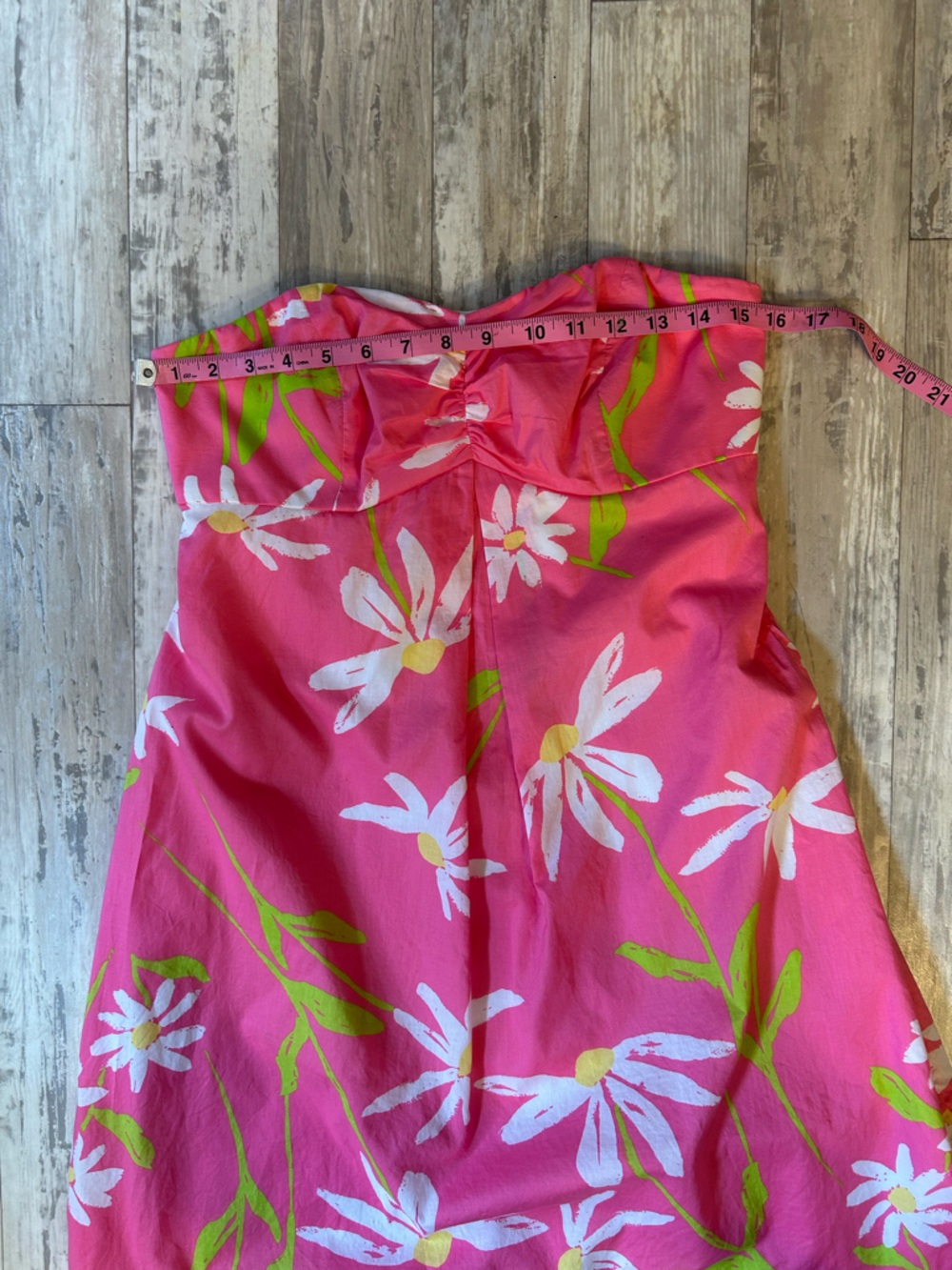 Lilly Pulitzer Bright Pink Floral Strapless Dress - Picture 12 of 13